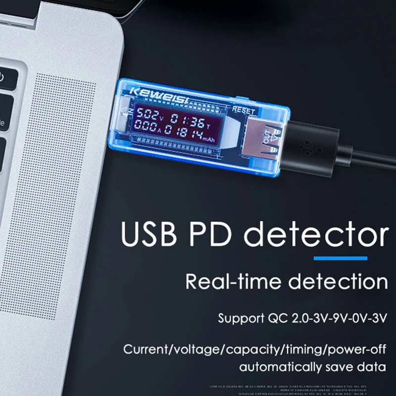 USB детектор с ЖК дисплеем тестер емкости и напряжения для зарядных устройств