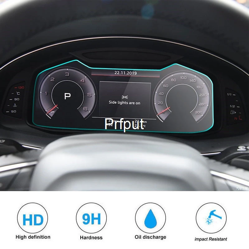 

Протектор экрана из закаленного стекла для Audi Q7 Q8 Q8S 2020, мембрана для автомобильной внутренней приборной панели, ЖК-экран