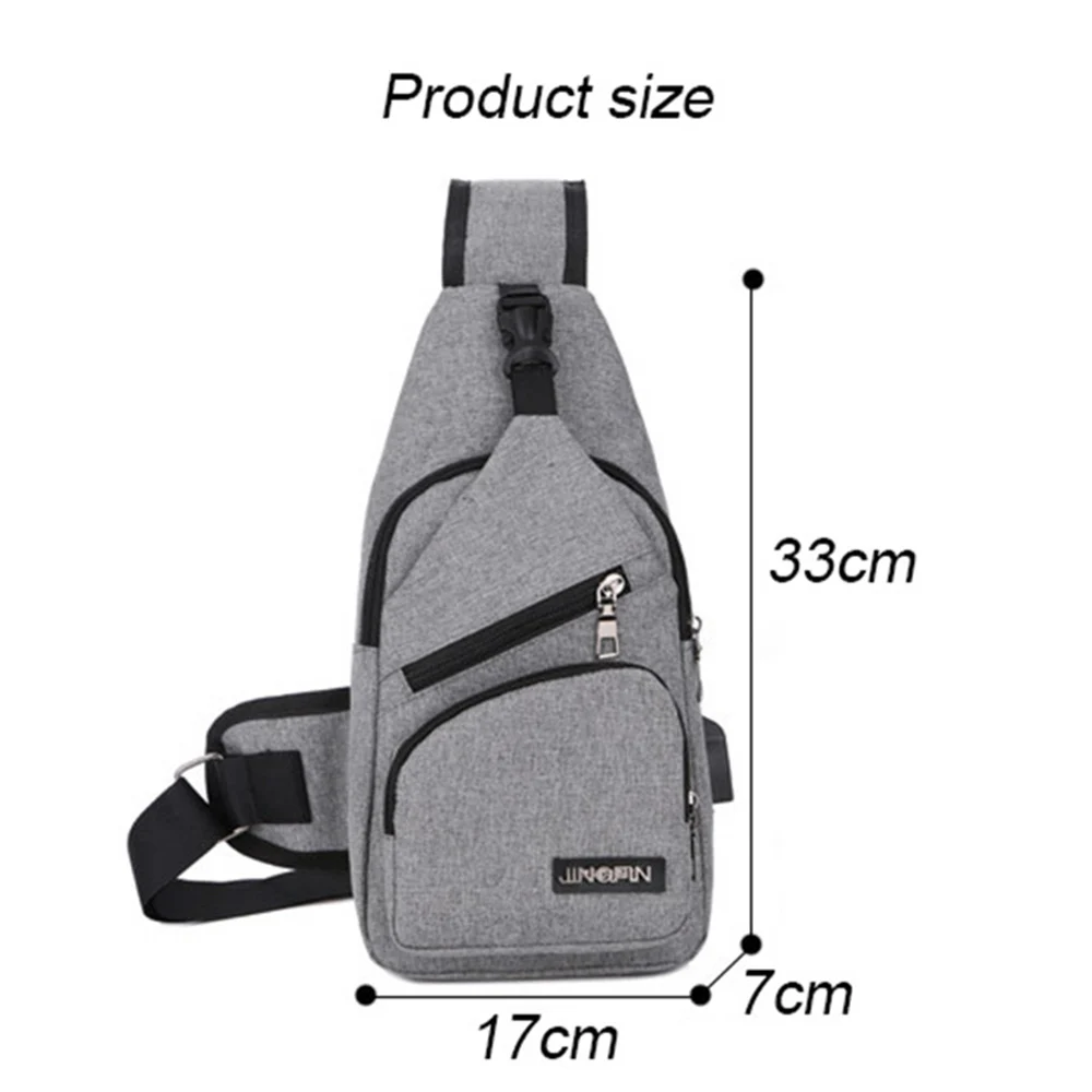 Usb зарядка нагрудная сумка водонепроницаемая износостойкая спортивная на одно