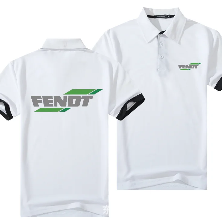 

Summer for Fendt short Sleeve Polos Shirt men Turn-over Collar fashion casual Slim Breathable Solid Color Business men shirt