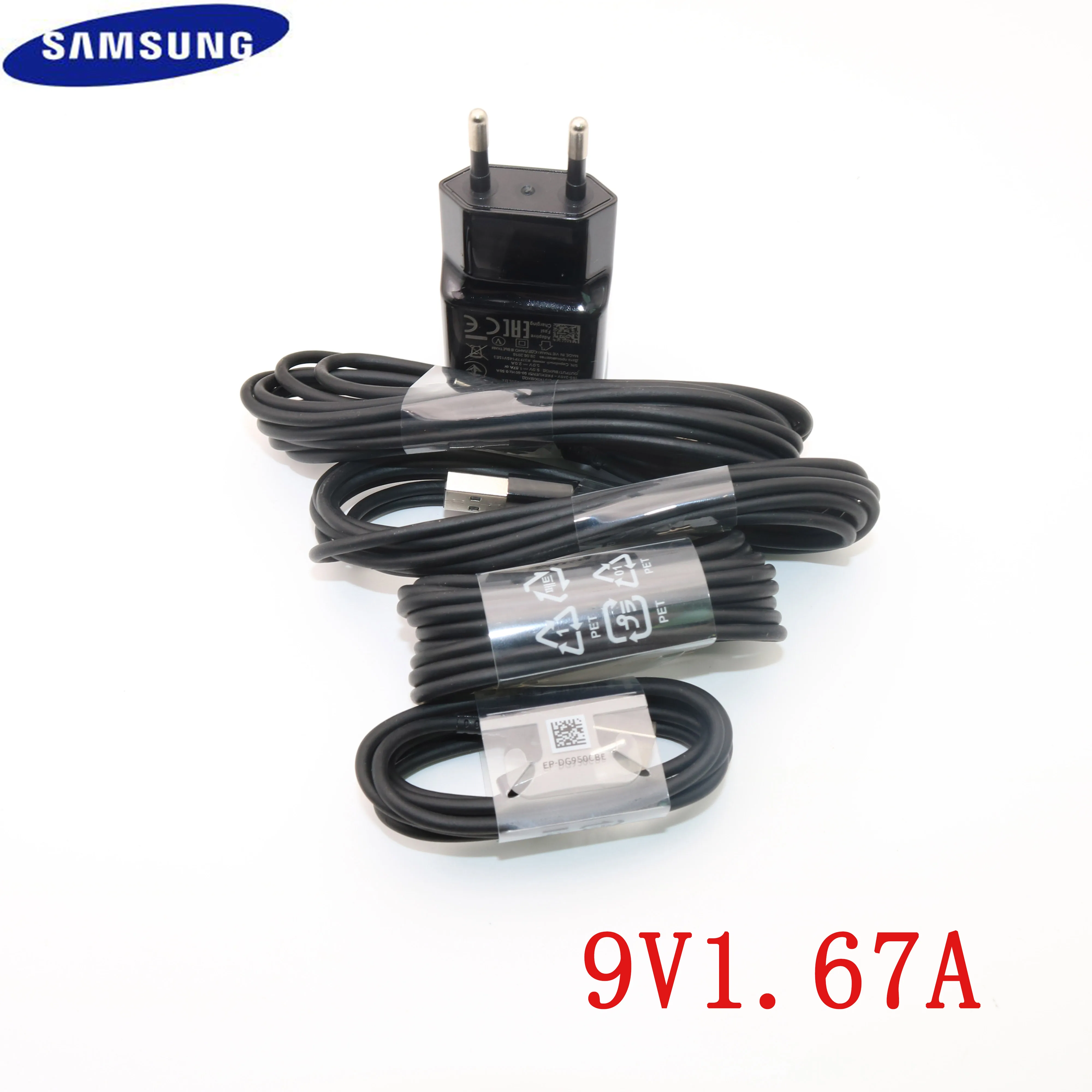 Зарядное устройство Samsung с USB портом для быстрой зарядки кабель Type C 1 2 м Galaxy S10 S9 S8