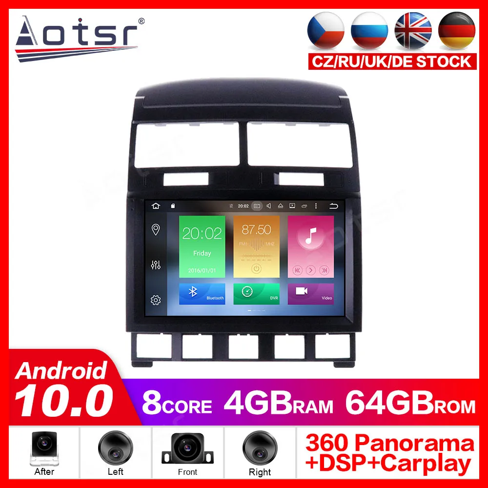 Android 2002 GPS-навигация радио DVD-плеер для Volkswagen Touareg GP 2010- стерео головное устройство