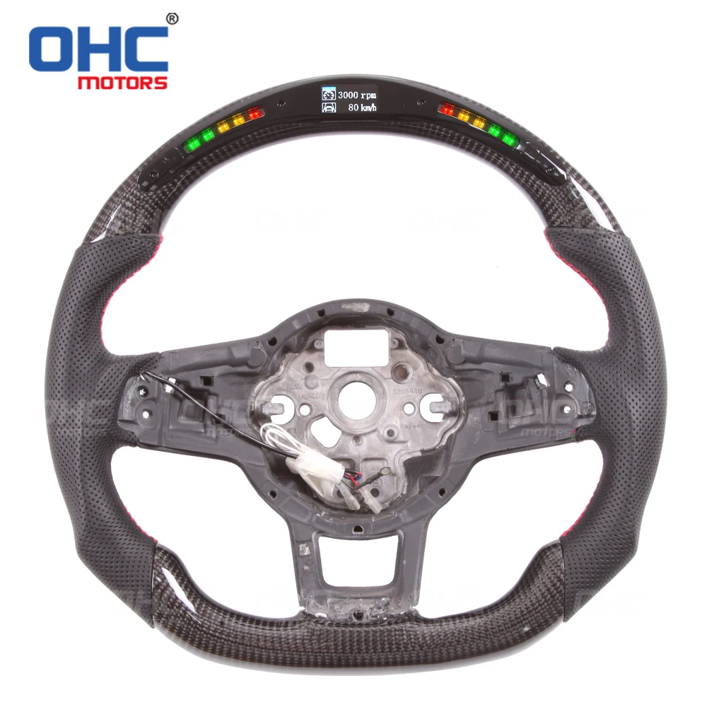 

Carbon Fiber LED Steering Wheel compatible for MK7 GTI GLI R Line