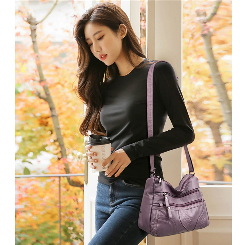 

2022 Women Shoulder Bag Leather Luxury Handbags Women's Bags Designer Shoulder Crossbody Bag Female Fashion Female For Ladies