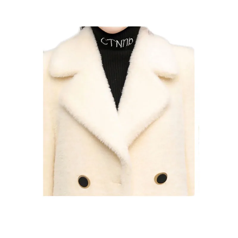 Youth Clothing for Female Fur Coat Winter Parkas Elegant Women Blazer Imitation Mink Cashmere Warm Jacket Factory Outlet 1971