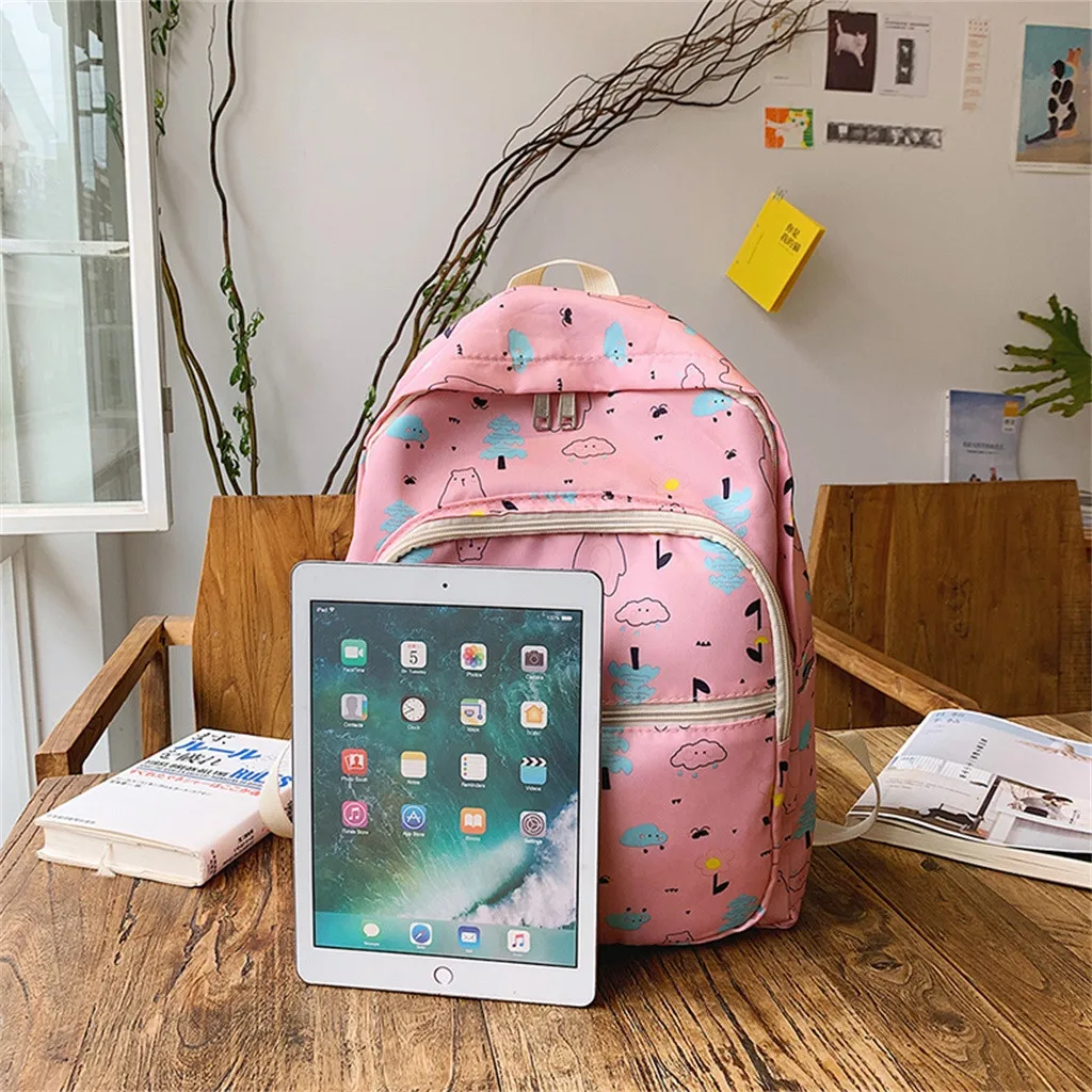 Нейлоновый школьный рюкзак подростковый ноутбук sac dos femme etudiant Студенческая сумка