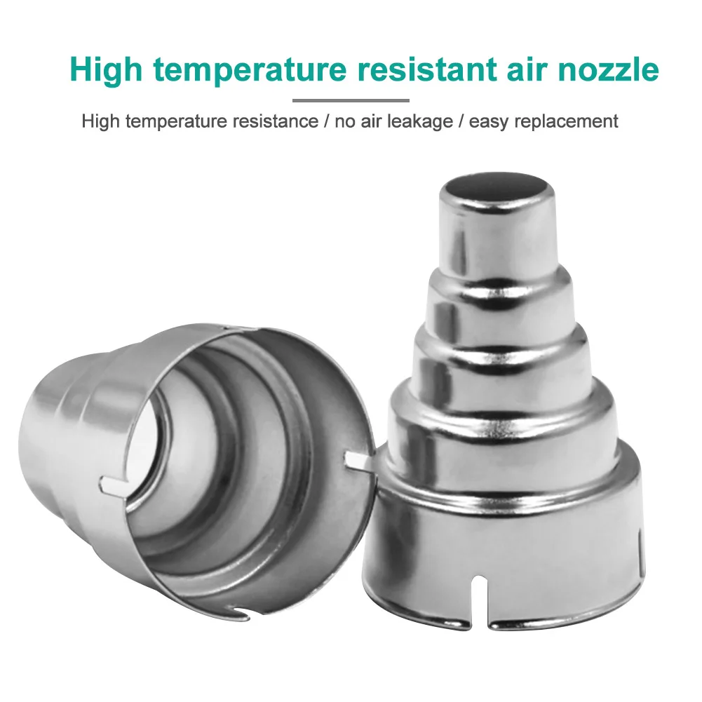 

6pcs Professional Repair Tool Nozzle Set Heat Resisting Home For Hot Air Soldering Station Stainless Steel Universal Accessories