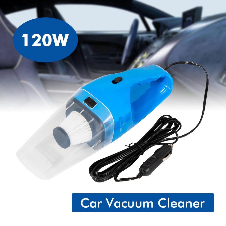 

High Suction Car Truck Vacuum Cleaner 12V 120W Portable Handheld Vacuum Cleaner Car Electronics Wet&Dry Dual Use Vacuum Cleaners