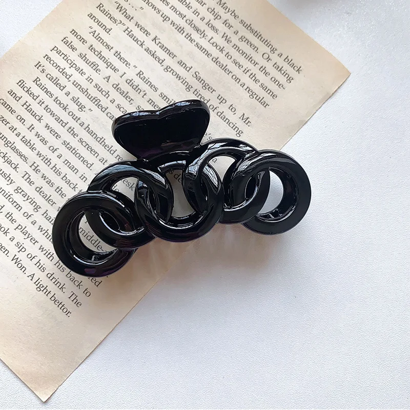 

New Solid Hair Clip Elegant Acrylic Hairpins Barrette Crab Hair Claws Headwear for Women Girls Fashion Hair Accessories