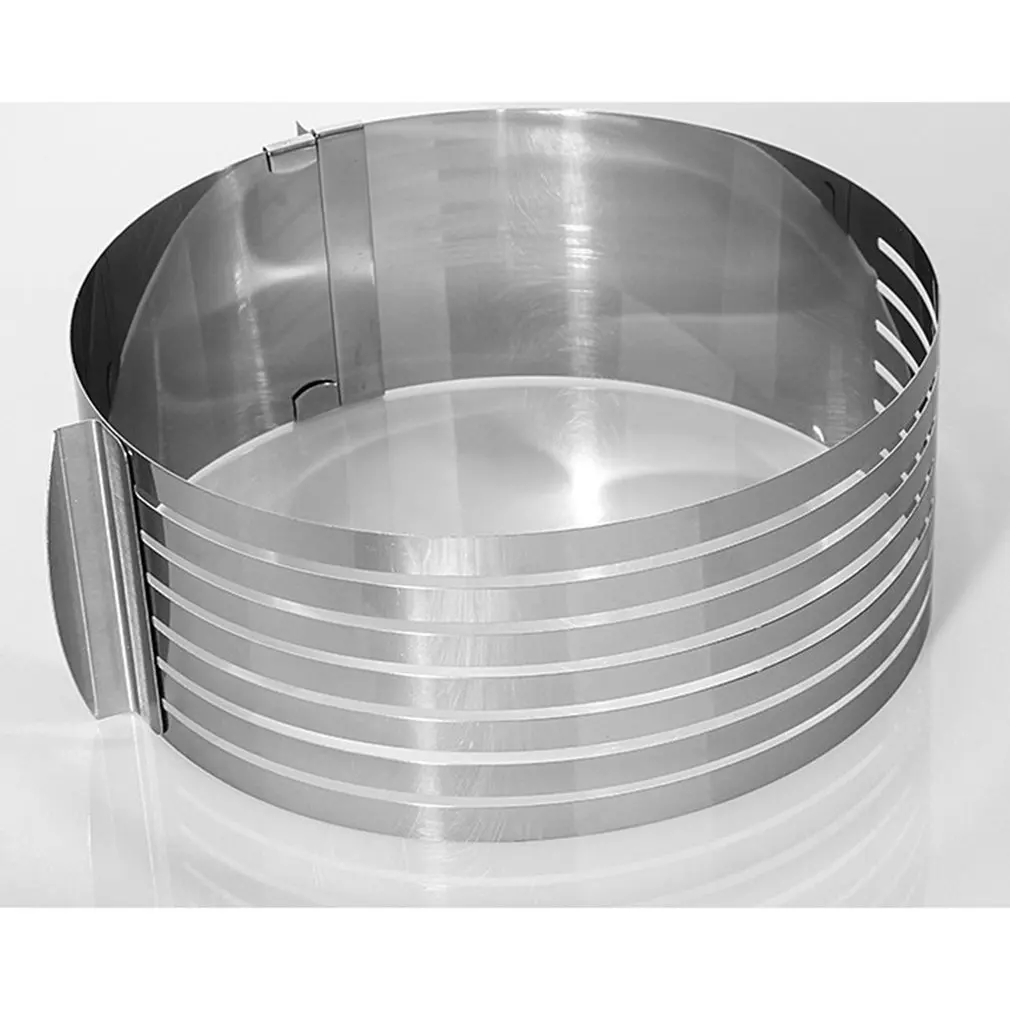 Кольцо для торта слайсер из нержавеющей стали форма регулируемая Выдвижная