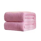 Утолщенное однотонное фланелевое одеяло в виде сетки, кораллового флиса, японское одеяло для кондиционирования воздуха