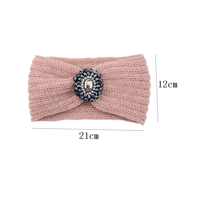 

1Pcs Women Knitted Headbands Women Winter Warm Crochet Head Wrap Wide Hair handband With Accessories Hair Bands For Lady