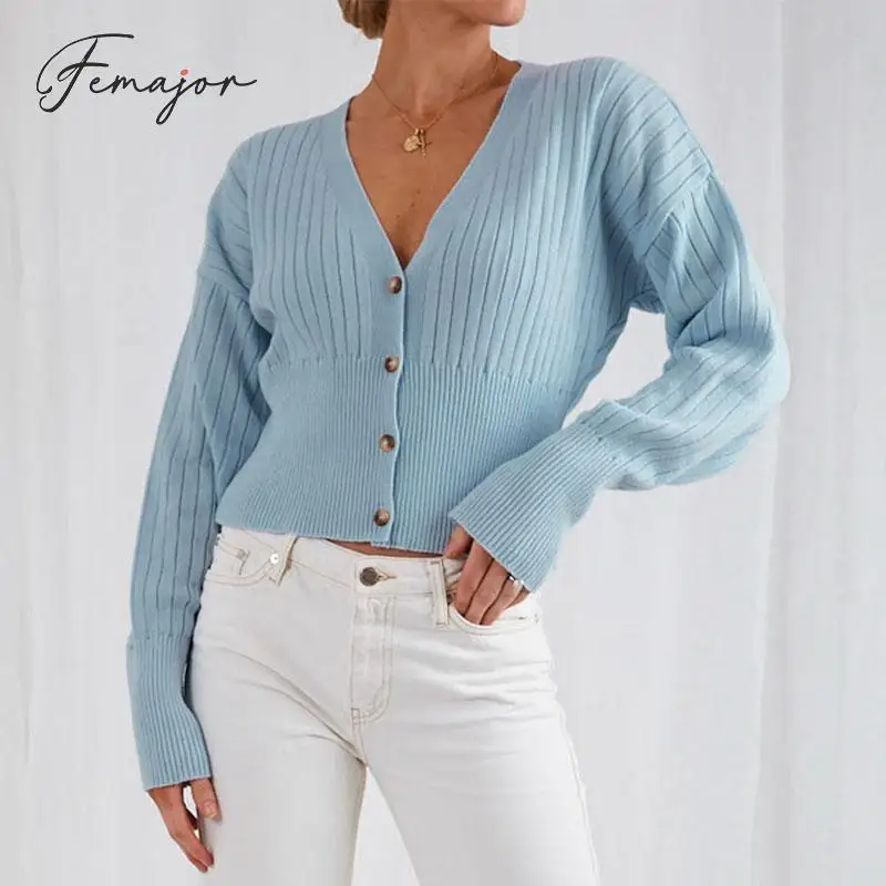 Femajor женский осенне-зимний теплый кардиган жилет с длинным рукавом 2019 свитер