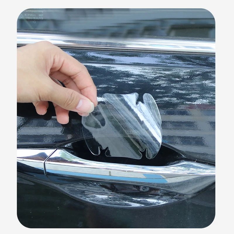 

4pcs Lnvisible Car Door Handle Scratches Automobile Shakes Protective Vinyl Car Protector Films Car Handle Protective Stickers