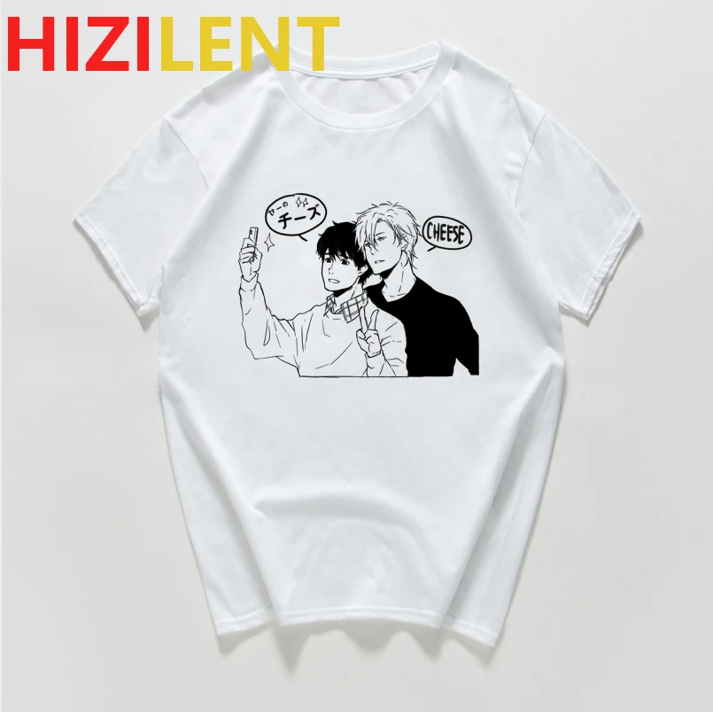 Банан рыбы Аниме женщина 100% хлопок футболка в японском стиле Одежда Харадзюку