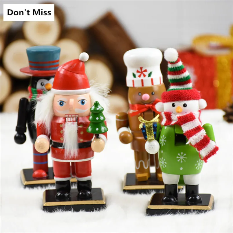 Рождественский подарок для детей деревянные куклы Санта Клаус Снеговик игрушка