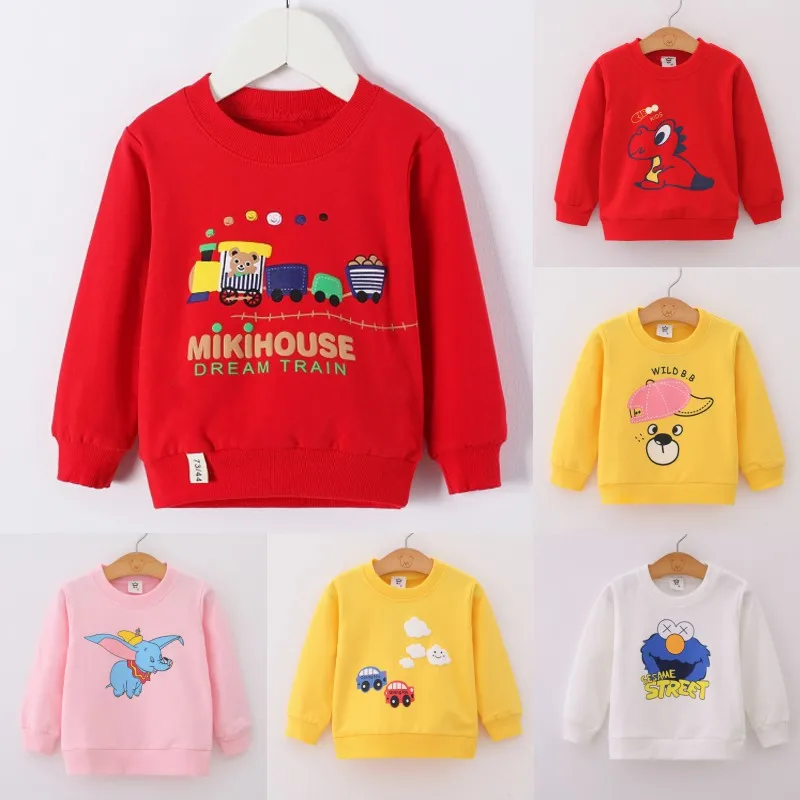 Детский свитер с длинными рукавами джемпер круглым вырезом для маленьких