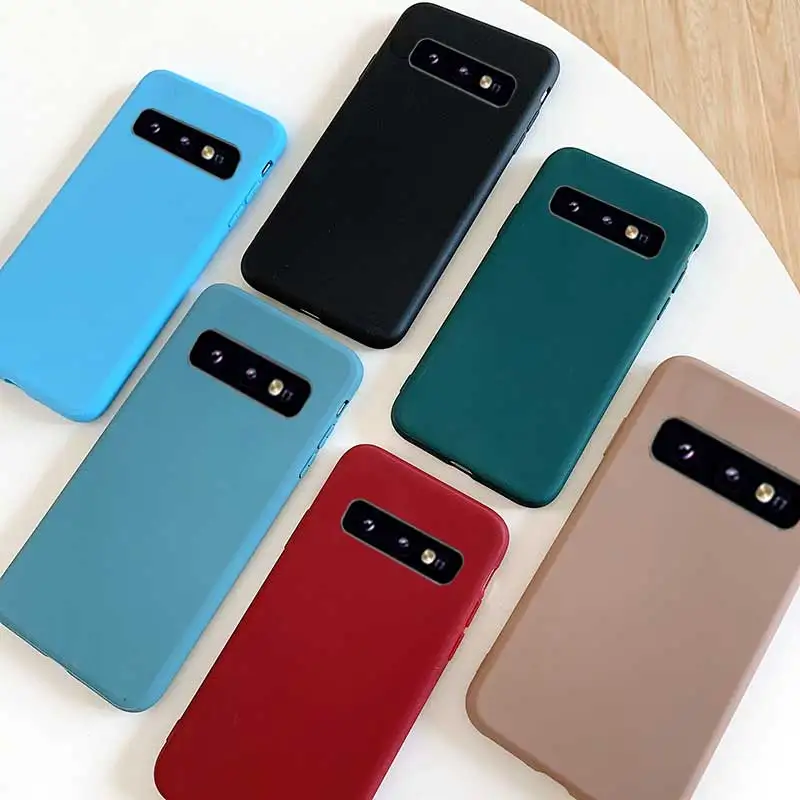 Чехол для телефона ярких цветов samsung A20 A30 A40 A50 A60 A70 A80 M10 M20 простые однотонные