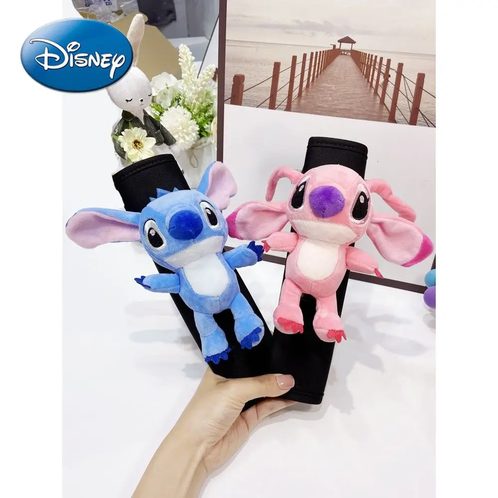 

Disney Cute Cartoon Stitch Car Seat Belt Shoulder Cover Summer Car Accessories Shoulder Belt Protective Cover A Couple
