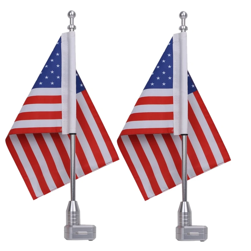 Универсальный мотоцикл американский флаг вертикальный полюс багажная стойка