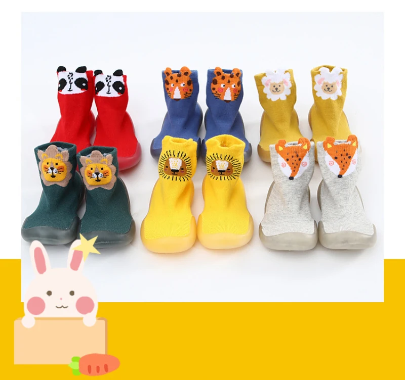 

New Baby Boy Girl Toddler Non-slip Indoor Floor Anti-slip Slippers Baby's Outdoor Breathable Cotton Sock Shoes For Winter Thick