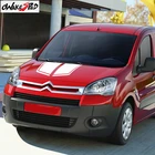 Наклейка на капот автомобиля в полоску для-Citroen Berlingo M XL гоночный спортивный автомобильный чехол для двигателя Декоративная Виниловая наклейка внешние аксессуары