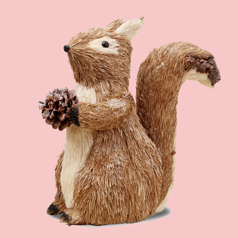 

Resin Miniatures Squirrel Animal Figurines for Interior Christmas Ornaments for Home Decoration Accessories Cute Room Decoration