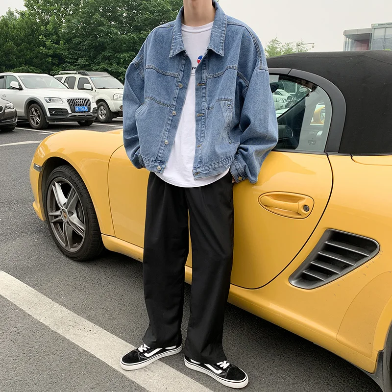 

Autumn clothing port denim jacket Korean version of the loose trend wild jacket jacket