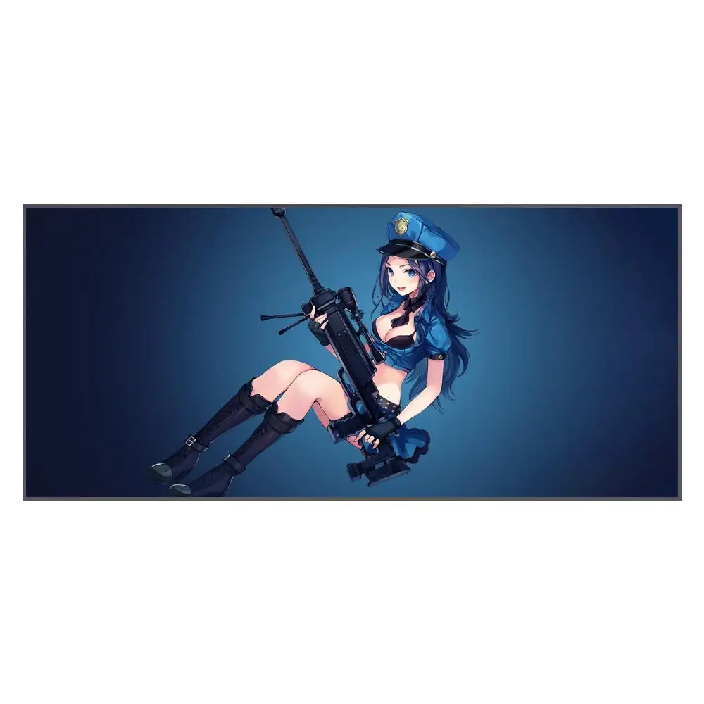 

Sniper beauty AK-47 Anime Pc carpet mouse pad mats gamer gaming accessories desk mat mousepad ergonomic wrist rest carpet Gamer