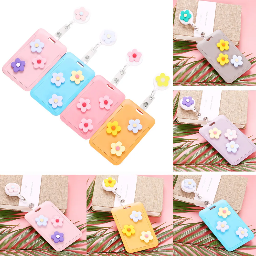 

Retractable Badge Reel Exhibiton ID Name Card Badge Holder Cute Clips Key Card Holder Belt Clips Keychain Car Key Pendant