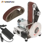 Ленточная шлифовальная машина, миниатюрное устройство для шлифовки, электрическая шлифовальная машинка, точилка для кромок, маленькая шлифовальная машинка сделай сам
