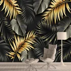 Самоклеющиеся обои на заказ, в скандинавском стиле, с изображением банановых листьев, для гостиной, ванной, кафе, пола