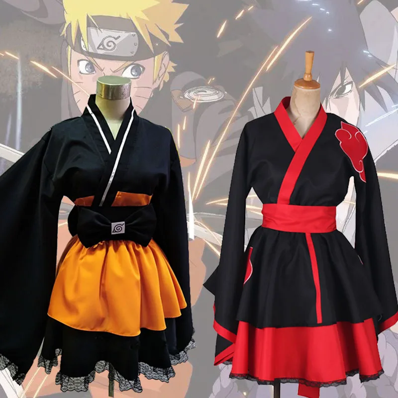 Для взрослых/Naruto/Детские костюм удзумаки Косплей Akatsuki Лолита юбки для женщин