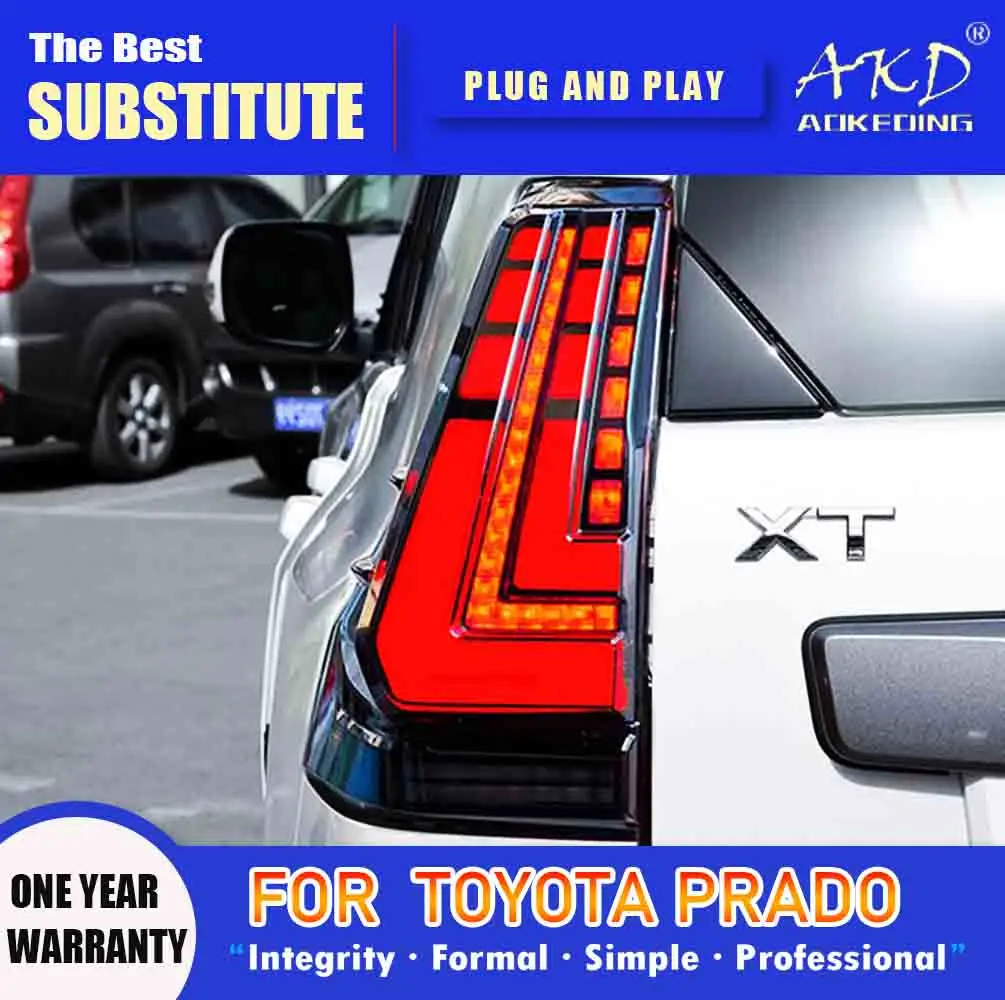 Задний фонарь AKD для Toyota Prado светодиодный задсветильник 2018-2021 задний