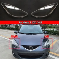 car headlamp lens replacement auto shell cover for mazda 2 2007 2012 headlight lampshade lampcover transparent bright