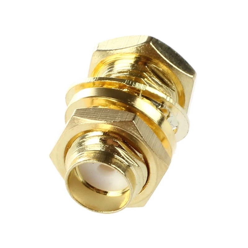 10 шт. SMA Nut Bulkhead обжимные прямые RF коаксиальные соединители адаптеры женские и