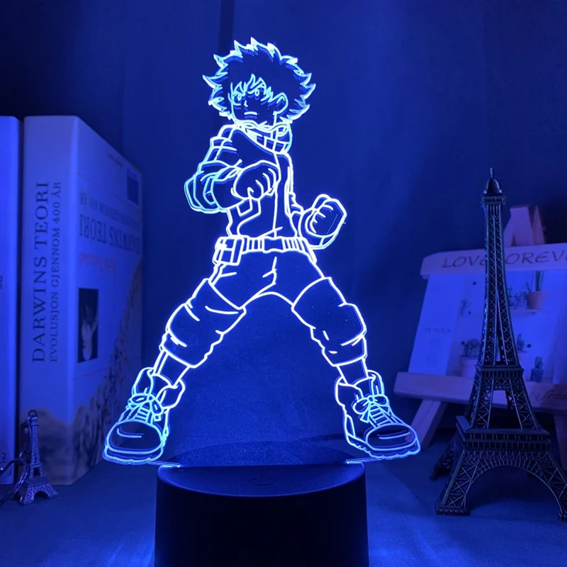 

My Hero Academia Anime Figure Model Himiko Toga Action Figures Acrylic 3D Led Night Light Lamp DIY Collect Decoration Gifts Toys