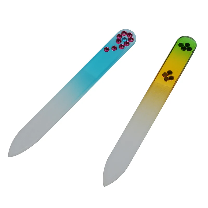 

2 Colors Professional Crystal Glass Nail File + Hard Case