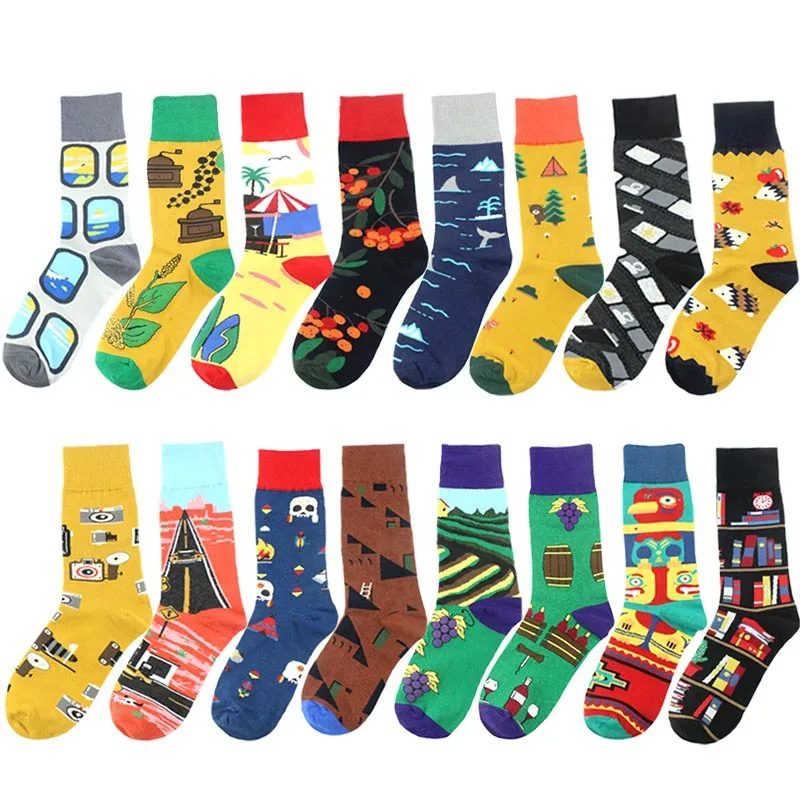Носки для взрослых винная бочка виноградник камера Медведь Лес Ежик Айсберг