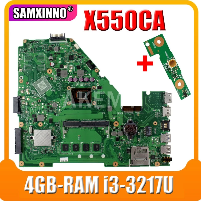 

Akmey 60NB00U0-MBH010 X550CC REV: 2,0 материнская плата с i3-3217u CPU и 4G RAM 90NB00U0-R00140 для ноутбуков For Asus X550CA