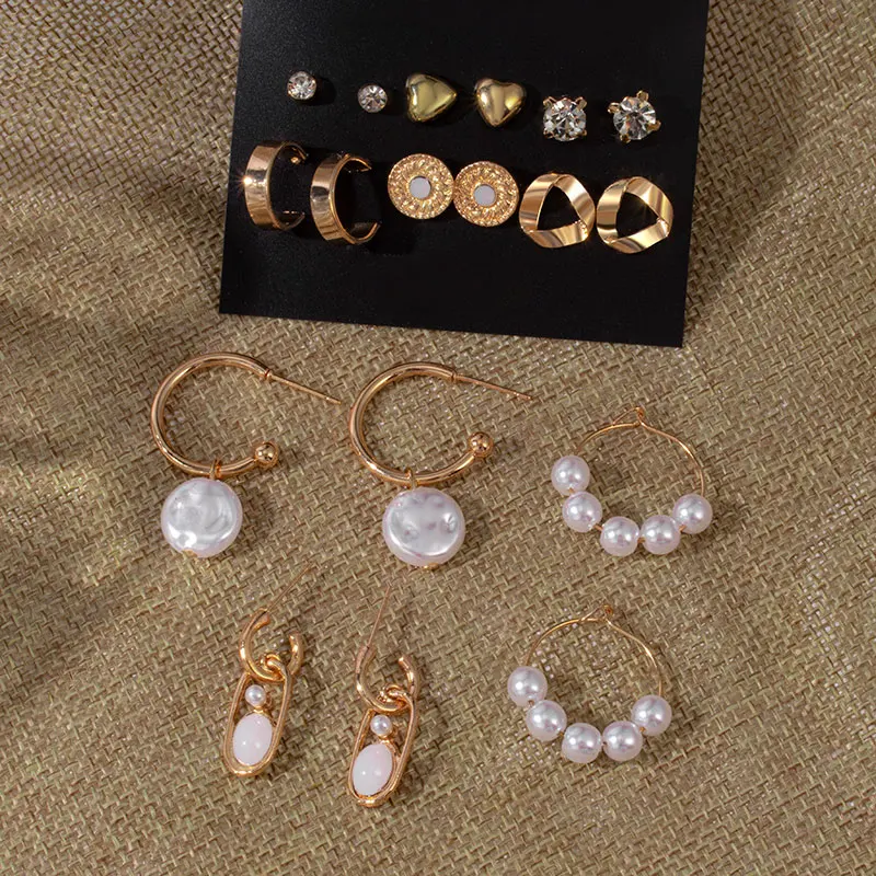 

New Fashion Korean Acrylic Drop Butterfly Earrings For Women Geometric Round Crystal Dangle Earrings Set 2020 Brincos Jewelry