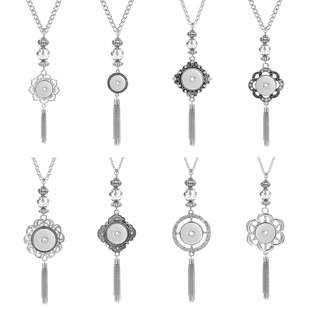 Новая оснастка ювелирные изделия богемное этническое ожерелье с кнопкой длинной