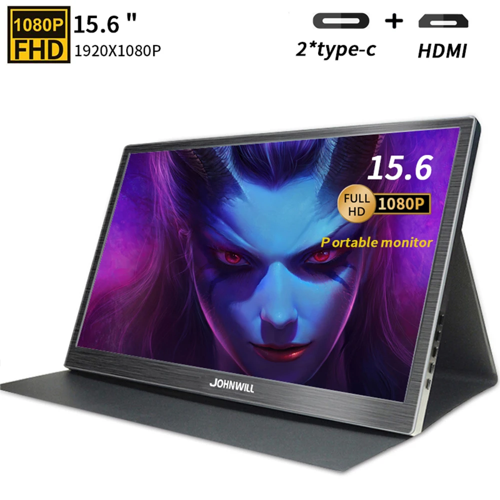 Сенсорный HD 15 6 портативный монитор 1080 IPS экран USB Type C HDMI дисплей для ПК ноутбука Ps4