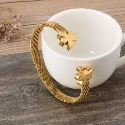 Новое поступление, женские браслеты,, Bijoux, нержавеющая сталь, в форме ангела, золото/серебро/розовое золото, сетчатые браслеты и браслеты, колье