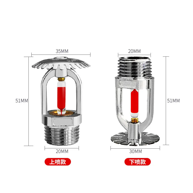 

High Quality 1/2 Inch DN15 Brass Pendent Type Fire Sprinkler Head Fire Extinguishing System Protection 68 Degrees