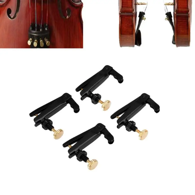 4 шт. 4/4 3/4 Позолоченные железные тонкие тюнеры для скрипки вращающиеся струны