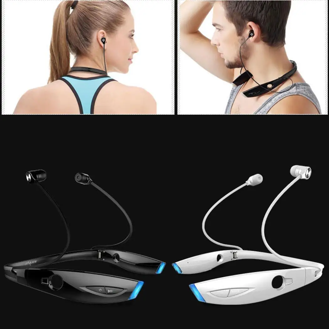 Беспроводные наушники с шейным ремешком Bluetooth 4 0 спортивные стерео