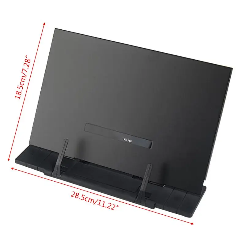 

Book Stand Frame Desk Reading Holder with 7 Tilt Adjustable Grooves Bookends