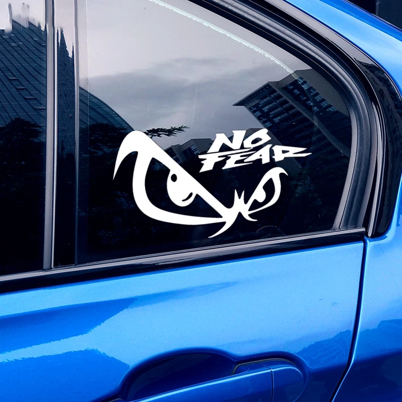 

CS-1834# Vinyl Decal No Fear Car Sticker Waterproof Car Decor for Auto Truck on Bumper Rear Window