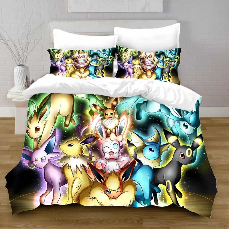 Постельный Комплект постельного белья с покемоном комплекты пододеяльником